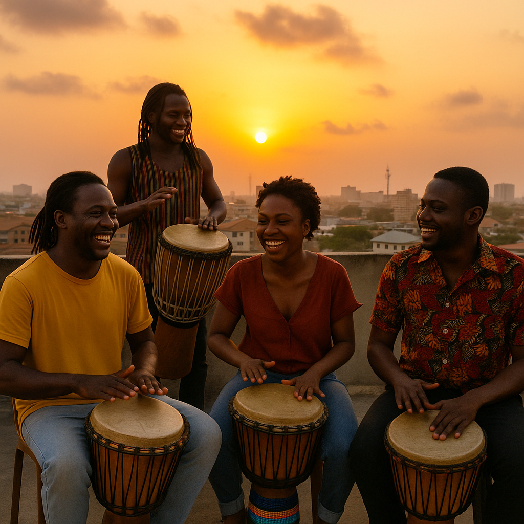 Traditional African drumming
