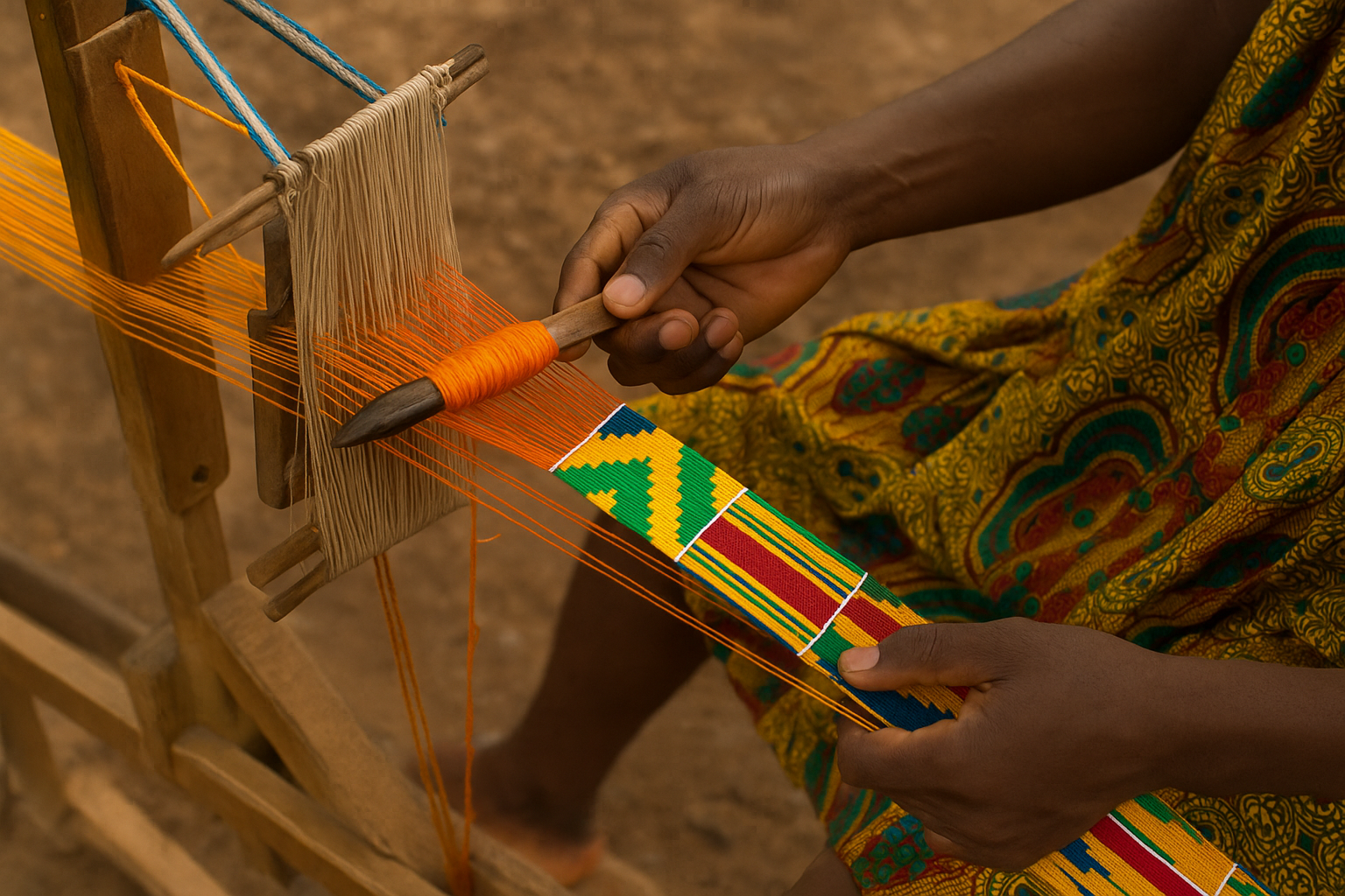 Traditional Kente weaving